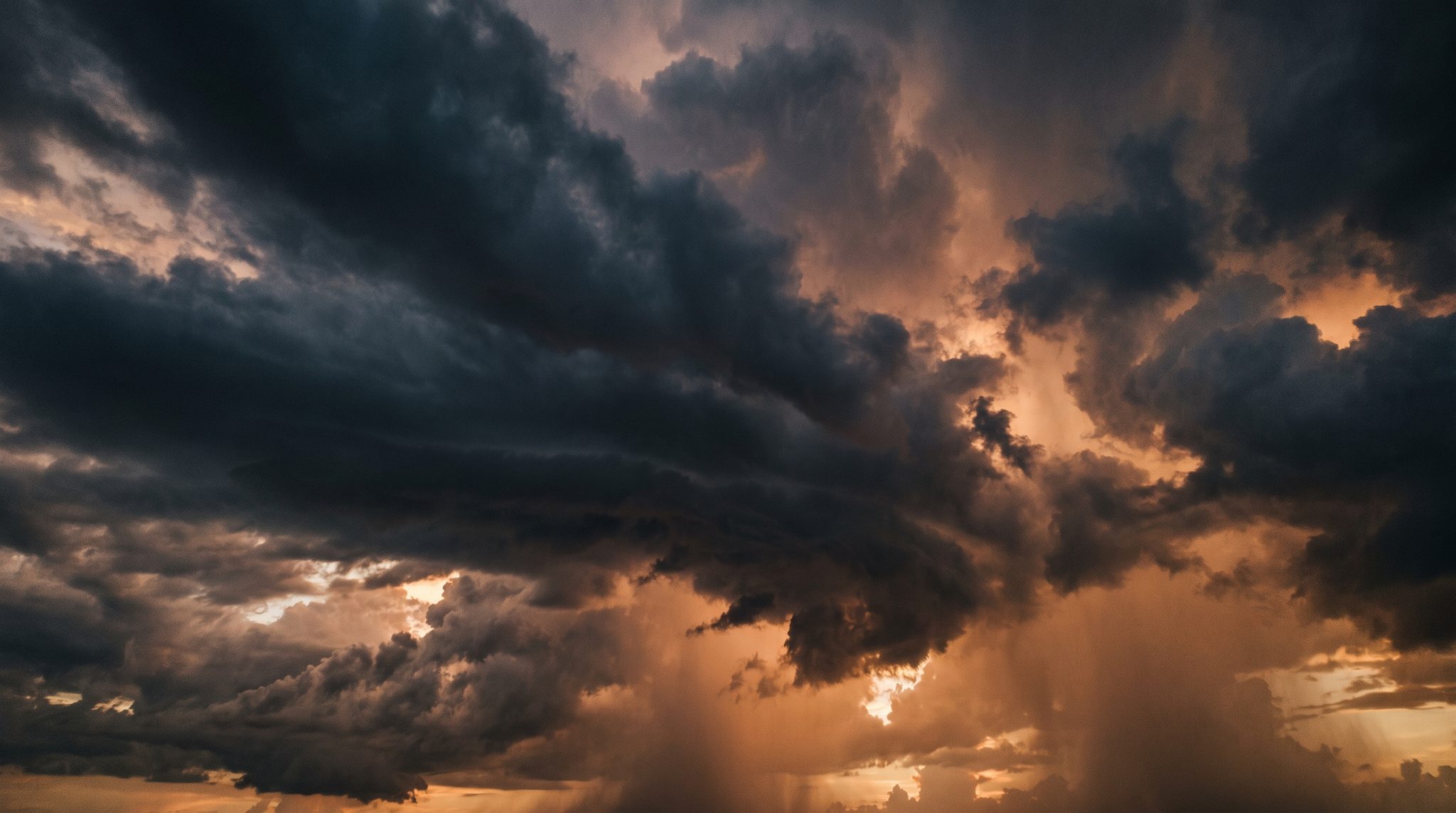 Clearing storm sky over South Florida
